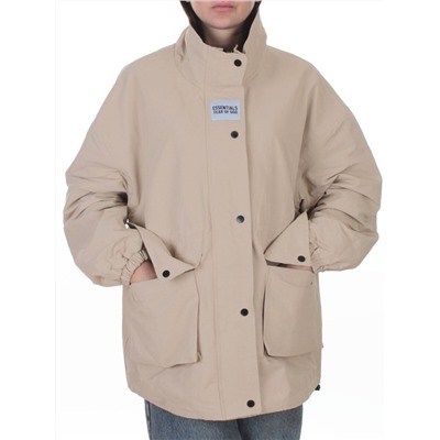 3089 BEIGE Куртка демисезонная женская (100 гр. холлофайбер)