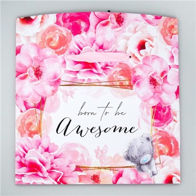 Пакет-коробка "Born to be awesome", Me To You, 20 x 28 x 13 см