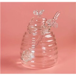 200-136 Банка для мёда 480мл с ложкой в под.уп.(х24)Стекло