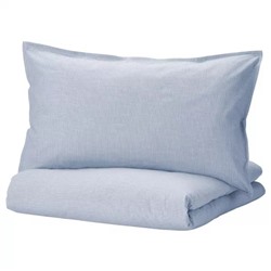 Пододеяльник и 2 наволочки, BERGPALM Duvet Cover and 2 Pillowcases Blue/Striped, произв. IKEA
