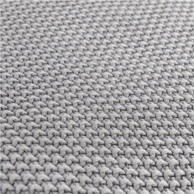 Плед из стираного хлопка серого цвета из коллекции Essential, 130х180 см