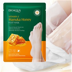 Смягчающие маска-носочки для ног с экстрактом Меда и Витамином Е BIOAQUA