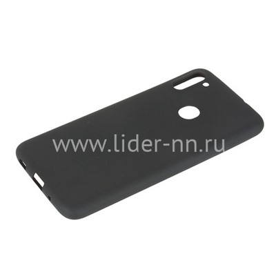 Задняя панель для Samsung Galaxy  A11 Силикон матовый (черная)