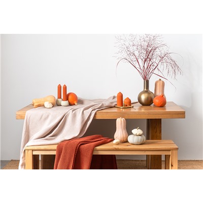 Свеча декоративная оранжевого цвета из коллекции Edge, 25,5см