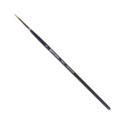 Кисть художественная проф. BRAUBERG ART CLASSIC, синтетика жесткая, круглая, № 0, короткая ручка