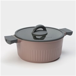 Кастрюля KUKMARA Stella, 3.2 л, d=23 см, h=11 см, стеклянная крышка, антипригарное покрытие, литой алюминий