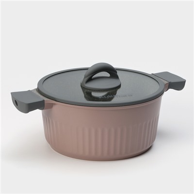 Кастрюля KUKMARA Stella, 3.2 л, d=23 см, h=11 см, стеклянная крышка, антипригарное покрытие, литой алюминий