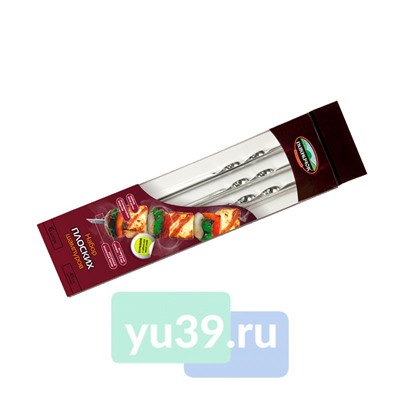 Набор плоских шампуров Пикничок, 45 см., 6 шт.