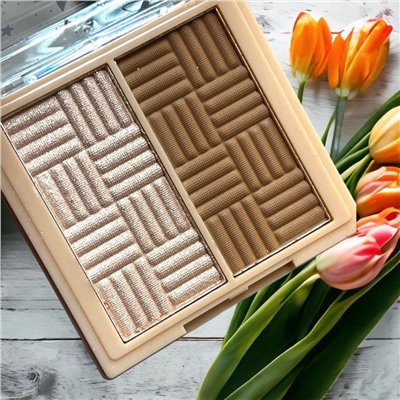 Набор Хайлайтер +Тени для век SEVENCOOL Арт 6606 тон 2