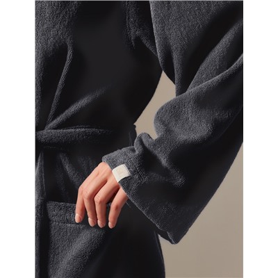 Халат махровый с капюшоном женский SL HOME: Basic "Гри Сандре", р-р XL, 100% хл, 420 г/м2