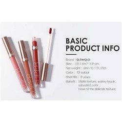 Блеск для губ матовый O.TWO.O Honey Whisper № 2 3 ml