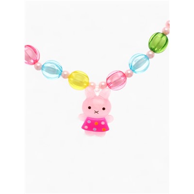 Набор детских украшений Выбражулька «Зайчики», 9 предметов: ободок, 2 резинки, 2 заколки, клипсы, кулон, браслет, кольцо, МИКС
