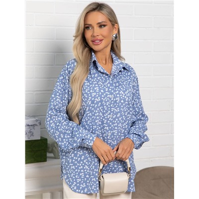 Блуза На пульсе моды (голубая) Б15418-1М