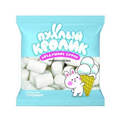 Воздушное суфле (Marshmallows) "Пухлый кролик" 85гр со вкусом Пломбира/20шт