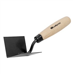 Кельма угловая, 80 х 60 х 60 мм, стальная, для внутренних углов, буковая ручка Сибртех