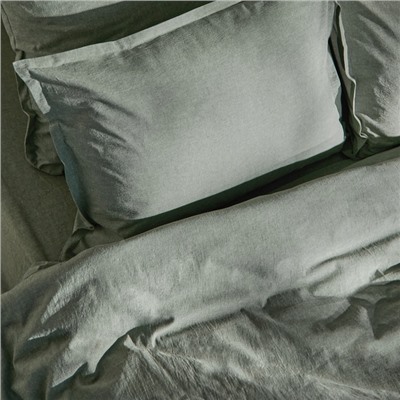 Пододеяльник SL Home "Деним" 180*220 см, цв.оливковый, 100% жатый хлопок