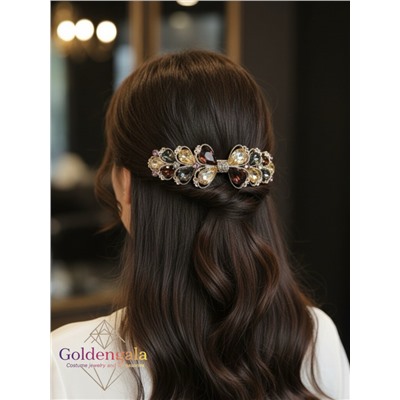 Заколка автомат для волос с кристаллами «Блеск элегантности» ЭЛЗ12/05