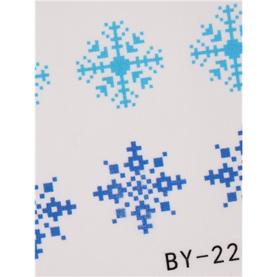 Слайдеры для ногтей «Снежинки», голубые, синие