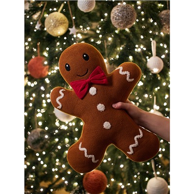 Подушка вязаная Classy gingerbread из коллекции New Year Essential, 38х44 см