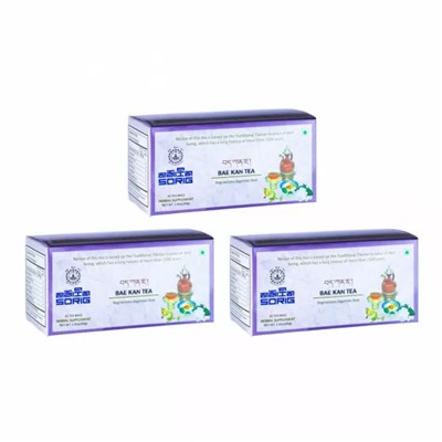 Набор Бае Кан: тибетский чай (3 x 20 пак, 2 г), Bae Kan Tea Set, произв. Sorig