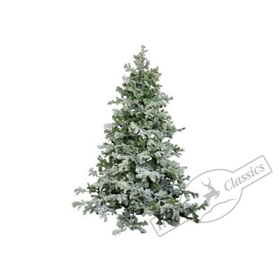 Ель зеленая заснеженная с литой силиконовой хвоей (3645 веток)  h=1,98 м  d=1,04 м