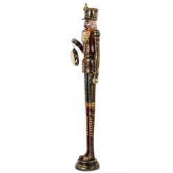 GAEM Фигурка декоративная "Щелкунчик" с часами (LR44x1), L13 W10 H65 см