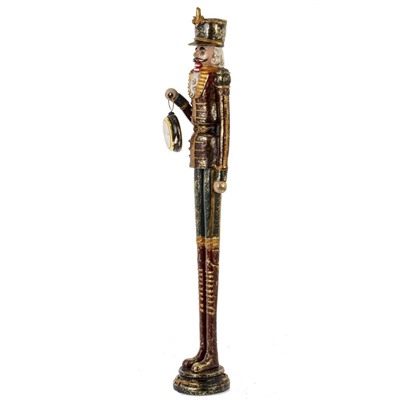 GAEM Фигурка декоративная "Щелкунчик" с часами (LR44x1), L13 W10 H65 см