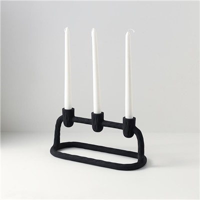 Подсвечник Stery, 14 см, черный