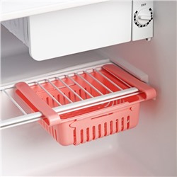 Полка подвесная в холодильник раздвижная Доляна, 20(28)×16.2×7.5 см, МИКС