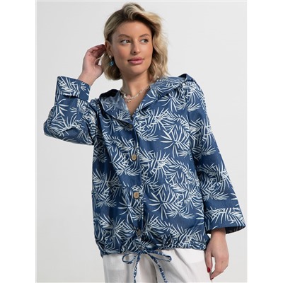 Пыльник Летний день (бело-синий) Б15182-8М