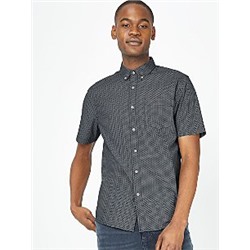Navy Printed Short Sleeve Shirt