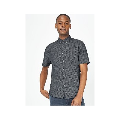 Navy Printed Short Sleeve Shirt