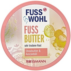 Fusswohl Fussbutter für sehr trockene Haut Sheabutter & Avocadoöl Крем для ног для очень сухой кожи 150 г