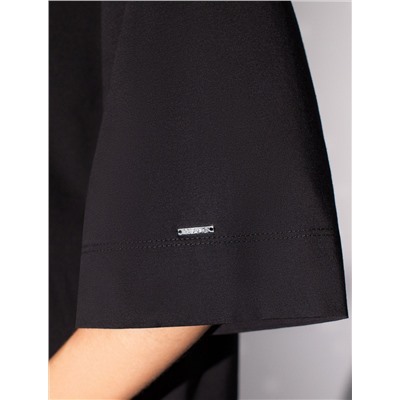 Футболка оверсайз с принтом стразами из премиального хлопка