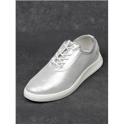 05-FDD36-2P SILVER Кроссовки женские (натуральная кожа)
