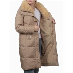 9101 BEIGE Пальто зимнее женское (170 гр. холлофайбер)