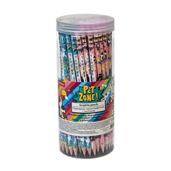 Карандаш ч/г HB Hatber PetZone Ассорти круглый корпус с ластиком BL_079536/72/Россия