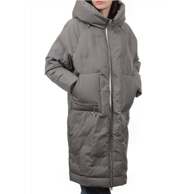 305 DARK GRAY Пальто зимнее стеганое женское (200 гр. холлофайбер)