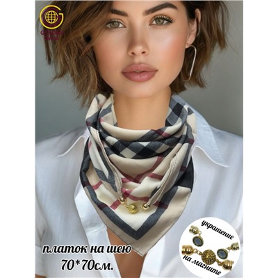 Платок на шею с украшением Артикул 2455/13