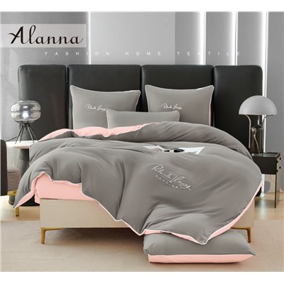КПБ Alanna Однотонный с вышивкой на резинке по кругу ALAOVR32