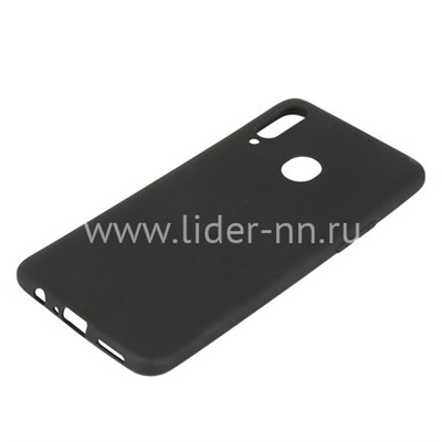 Задняя панель для Samsung Galaxy  A20S Силикон матовый (черная)