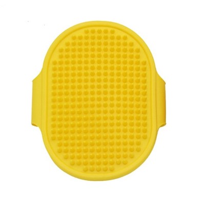 Щетка массажная для кошек и собак yellow