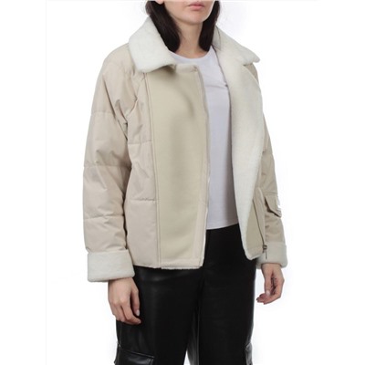 S24-163 BEIGE Куртка демисезонная женская (100 гр. холлофайбер)