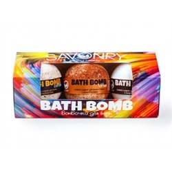 Набор BATH BOMB (Набор бурлящих шариков ИРИСКА-КОКОС-КОФЕ), 3шт.
