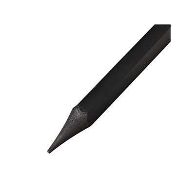 Набор карандашей чернографитных 12 штук, Calligrata Classic, заточенные, пластик, трехгранные, черные