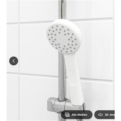 LILLREVET Handdusche/1 Funktion, weiß