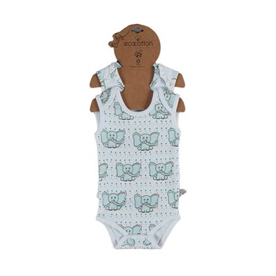 Комбинезончики (2 шт) 3-6 месяцев для Младенцев Borneo Mint 3-6 Ay Kolsuz Zıbın Seti - EcoCotton