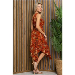 Платье Лабиринт любви (оранжевое) П12728-15