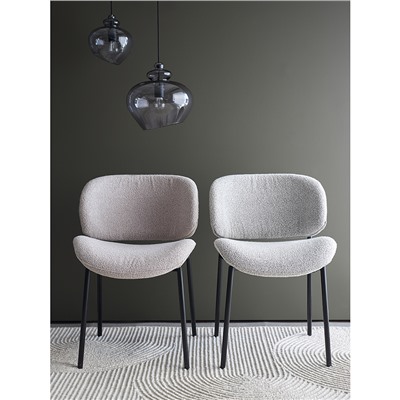 Стул Embrace, букле, серо-бежевый