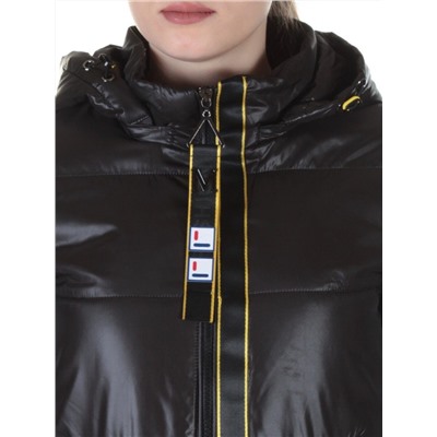 B19108 BLACK Пальто демисезонное женское Aikesdfrs